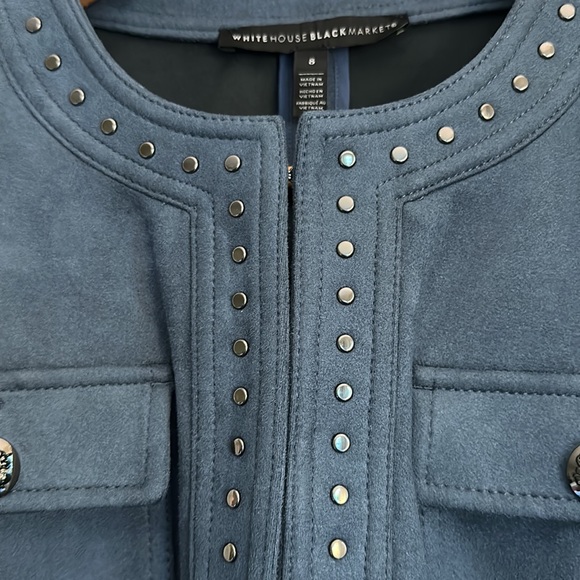 White House Black Market Vegan Suede Stylish Jacket - Picture 5 of 8